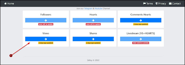 choose zefoy tiktok features